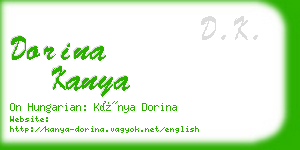 dorina kanya business card